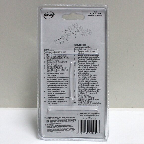 Danco Universal Large Metal Canopy Handles Fits Any Faucet No. 80019 - Picture 2 of 8